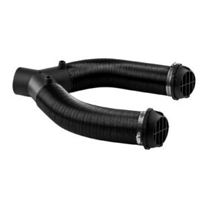 Diesel Heater Pipe Duct Vent Kit, 3-inch Heater Pipe Warm Air Outlet Vent Set with Y-Shaped Connector & Air Duct Clamps, Parking Heaters Air Ducts Vent Kit for 5KW 8KW Diesel Heaters, Black