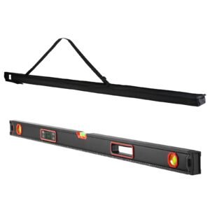 Digital Level, 48 in Length, Magnetic Electronic Level with LED Backlit Display, 360° Electronic Leveler Tool with 0°/45°/90° Bubble Vials, IP54 Rating for Construction Carpentry Home Renovation