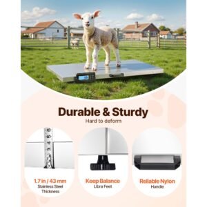digital postal scale, 0.2 lbs dual accuracy, 1100 lbs commercial weight scale with hold/tare function & lcd display, fit for packages, postage, luggage, battery and power adapter included