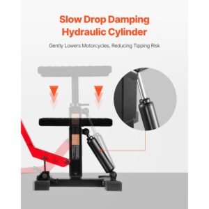 dirt bike lift stand, motorcycle jack lift stand 1200lbs capacity and hydraulic lift operation, hoist table adjustable height 9.8" 18.3" for dirtbike repair, maintenance, dirt bike accessories