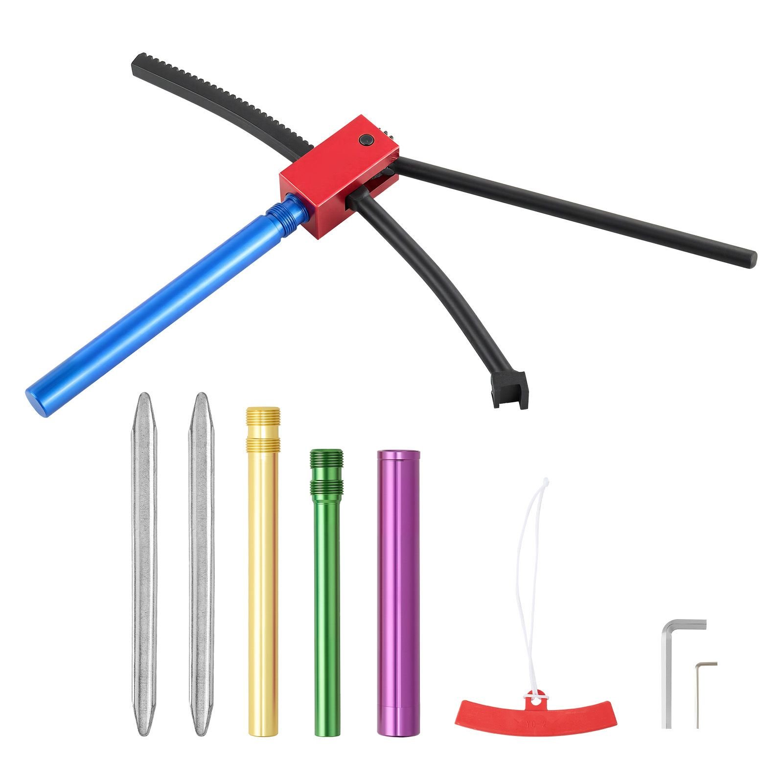 dirt bike tire changing tool kit, fits for motocross enduro 16" 21" wheels, includes 15 25 mm axle adapters, dirt bike tire changing tools compact changer with 2 irons and protective sleeve