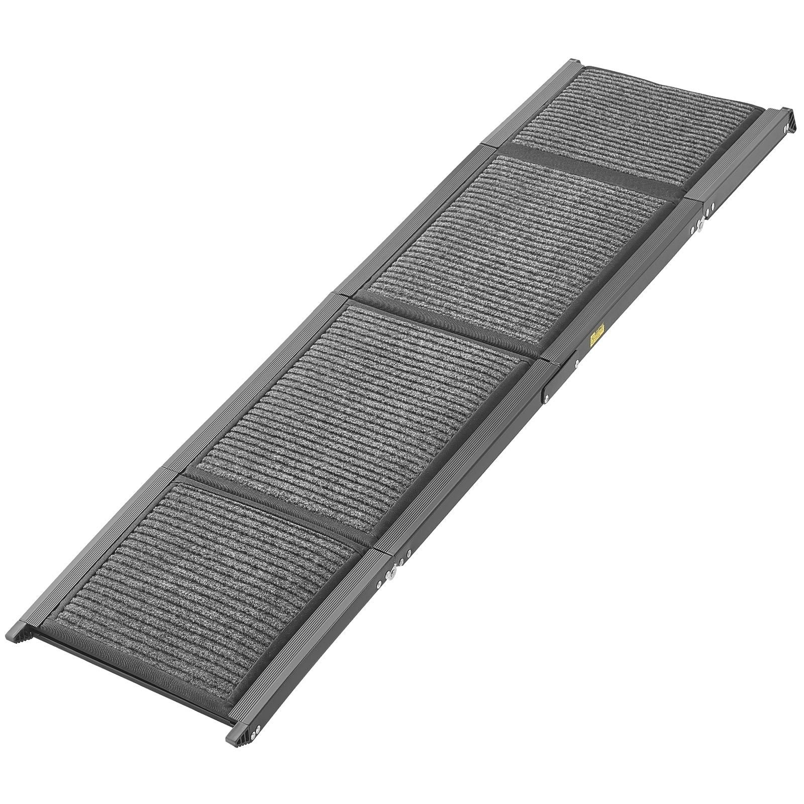 dog ramp for cars, 63" l x 17" w, folding pet ramps for medium & large dogs up to 250lbs, pet stair ramp with non slip felt rug surface, portable outdoor dog car ramps for suv & truck