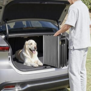 dog ramp for cars, 71" l x 17" w, folding pet ramps for medium & large dogs up to 250lbs, pet stair ramp with non slip oxford fabric surface, portable outdoor dog car ramps for suv & truck
