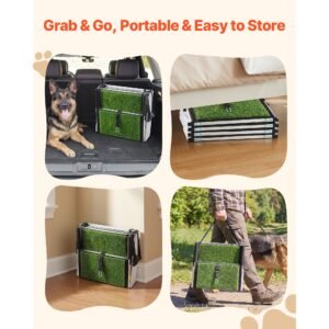 dog stairs for car, 4 steps extra wide foldable dog ramp for large dogs with non slip surface, portable lightweight pet stairs ladder for car, suv, truck, high bed, sofa, support up to 200 lbs