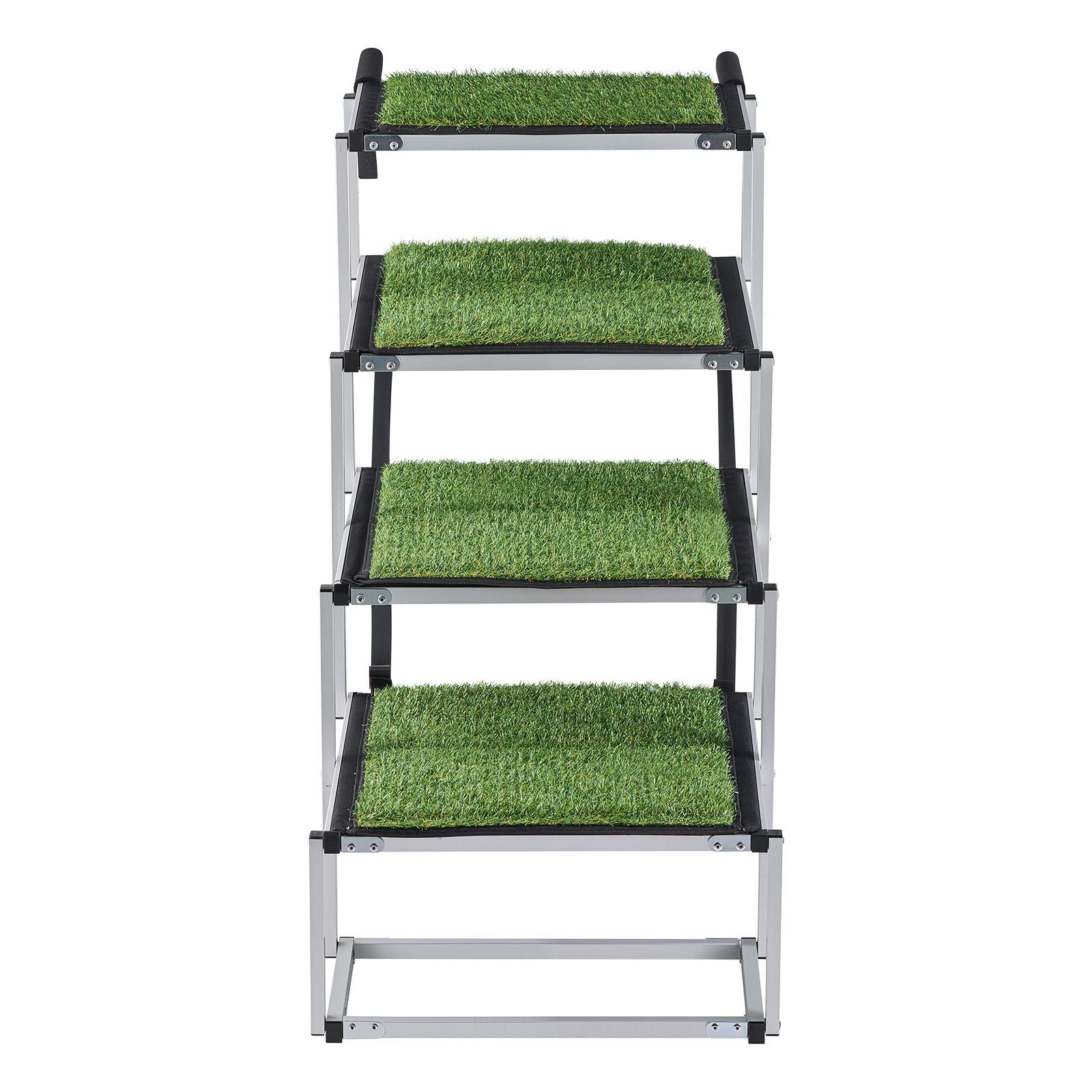 dog stairs for car, 4 steps extra wide foldable dog ramp for large dogs with non slip surface, portable lightweight pet stairs ladder for car, suv, truck, high bed, sofa, support up to 200 lbs