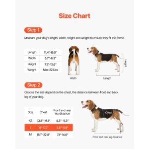 dog wheelchair for back legs, adjustable 2 wheels pet wheelchair, lightweight dog cart with shock absorbing wheels, mobility support wheel chair for disabled injured dogs up to 22lbs, small