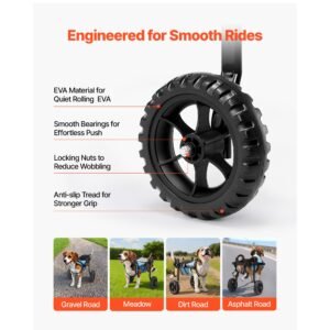 dog wheelchair for back legs, adjustable 2 wheels pet wheelchair, lightweight dog cart with shock absorbing wheels, mobility support wheel chair for disabled injured dogs up to 22lbs, small