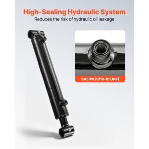 double acting hydraulic cylinder, 2" bore x 10" stroke, max 3500psi hydraulic cylinder, heavy duty welded cross tube cylinders with 1" pin hole & sae #6 port for agricultural machinery, tractors