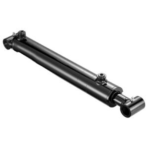 Double Acting Hydraulic Cylinder, 2" Bore x 12" Stroke, Max 3500PSI Hydraulic Cylinder, Heavy-Duty Welded Cross Tube Cylinders with 1" Pin Hole & SAE #6 Port for Agricultural Machinery, Tractors