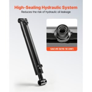 double acting hydraulic cylinder, 2" bore x 12" stroke, max 3500psi hydraulic cylinder, heavy duty welded cross tube cylinders with 1" pin hole & sae #6 port for agricultural machinery, tractors