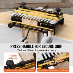 dovetail jig, 12 in width, dove tailing router jigs with router bit & 1/2' template, precise alignment dove tail jig, mortise and tenon jig woodworking tools for furniture & wood cabinet making