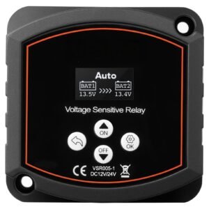 Dual Battery Isolator Kit, 12V 300 Amp, Manual and Automatic VSR Voltage Sensitive Relay with Voltmeter, LCD Screen, Smart Battery Isolator, Compatible with Lead-Acid Batteries, for UTV, ATV