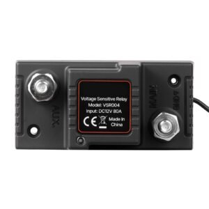 dual battery isolator kit, 12v 80 amp, manual and automatic vsr voltage sensitive relay with voltmeter, lcd screen, smart battery isolator, compatible with lead acid batteries, for utv, atv
