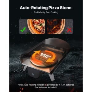 dual fuel pizza oven outdoor, 12 in wood fire & propane gas pizza oven, pellet & propane pizza maker with thermometer, iron spray electric rotation pizza cook for outside camping & backyard