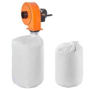 Dust Collector, Wall Mount Dust Collector 1 HP, 560 CFM Woodworking Dusts Collectors with 2.5 Micron Collectors Bag, Dusts Collection System for Woodworking/Workshop, Industrial Factories