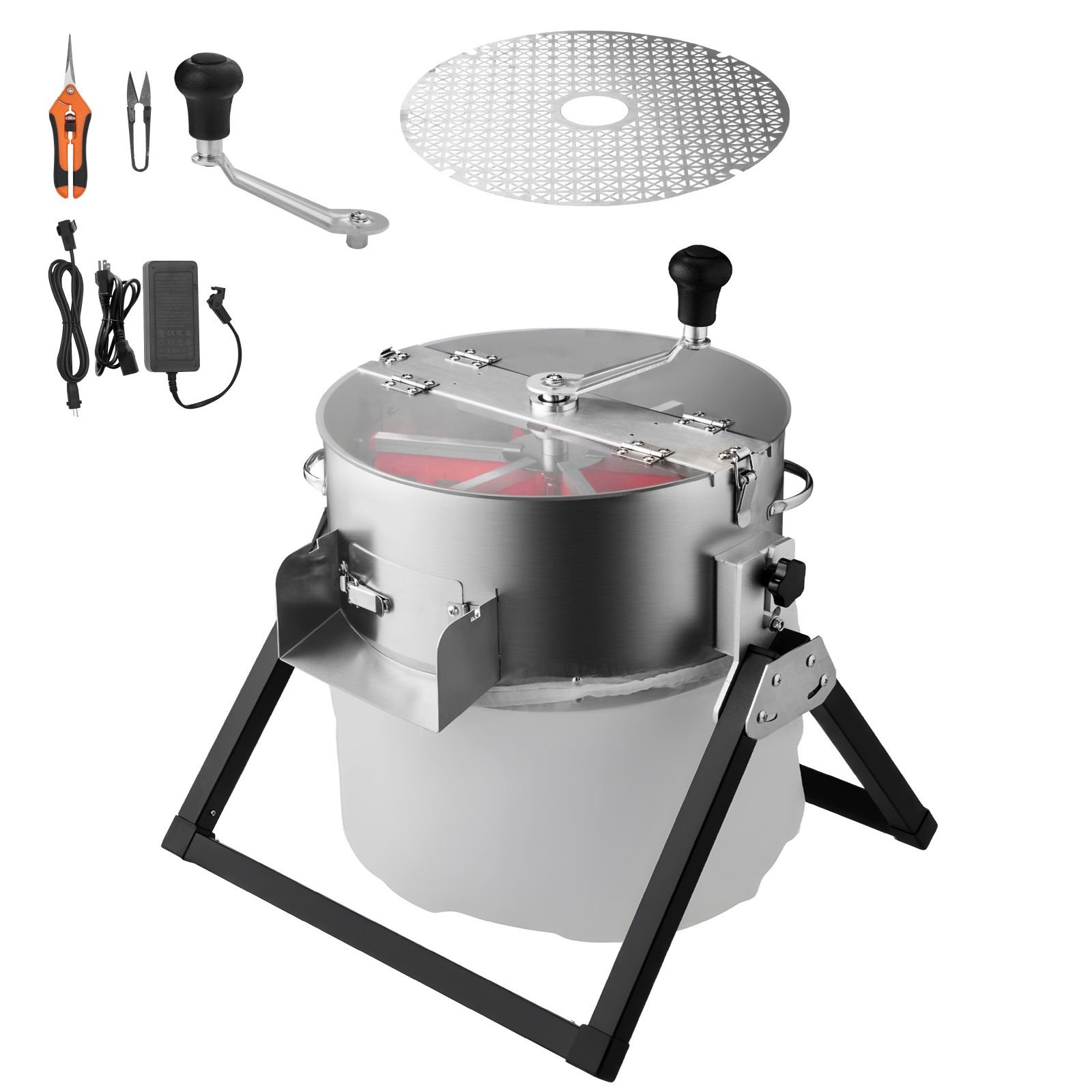 electric bud leaf trimmer, 2 in 1 manual & electric, 16 in bud trimmer with sharp stainless steel blades, bracket type wet dry hydroponic cutting machine with dry grate, for plant buds flowers