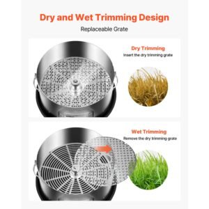 electric bud leaf trimmer, 2 in 1 manual & electric, 16 in bud trimmer with stainless steel blades, visual cutting, wet & dry hydroponic cutting machine with tray, for plant buds flowers