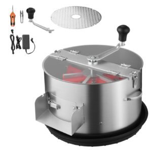 Electric Bud Leaf Trimmer, 2-in-1 Manual & Electric, 16 in Bud Trimmer with Stainless Steel Blades, Visual Cutting, Wet & Dry Hydroponic Cutting Machine with Tray, for Plant Buds Flowers