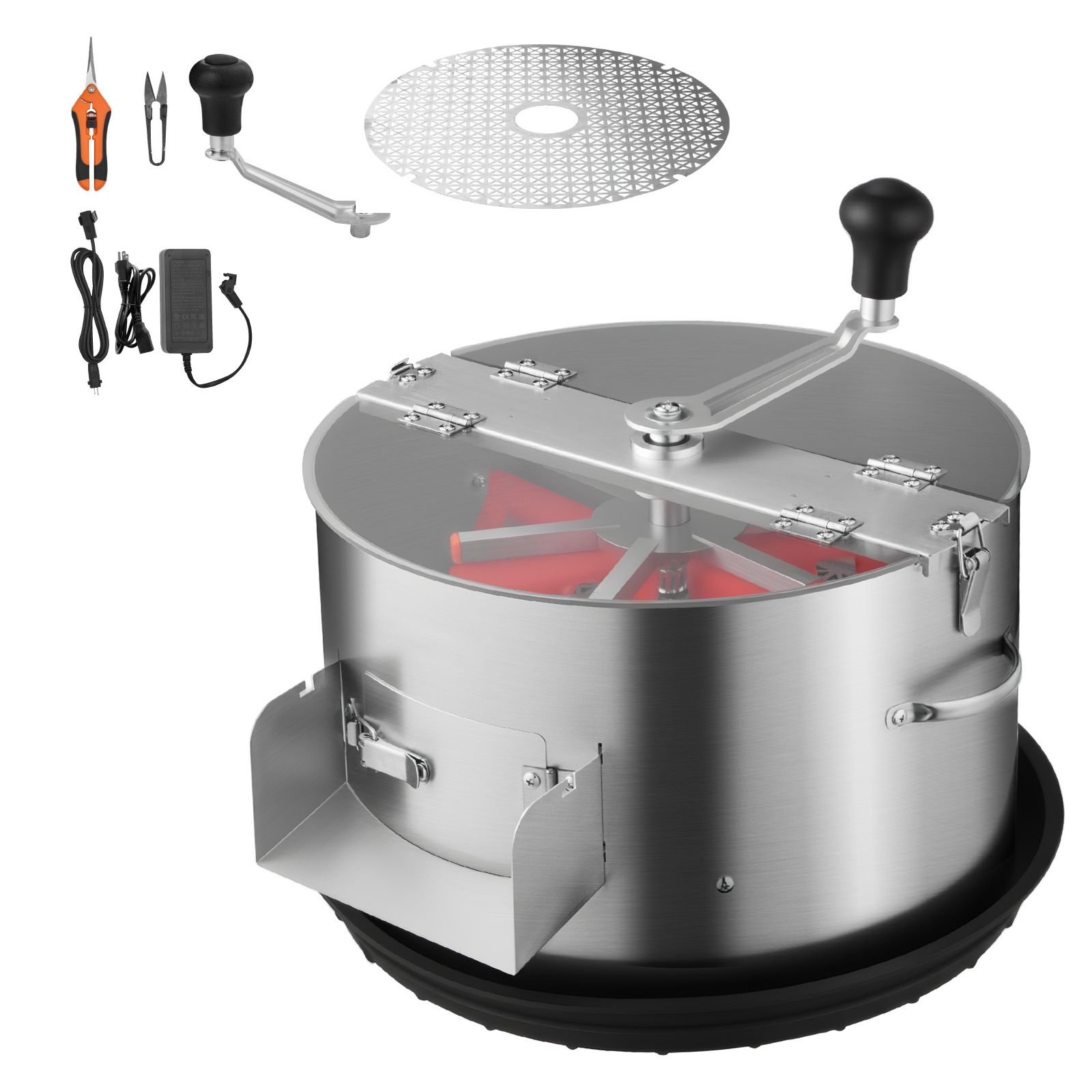 electric bud leaf trimmer, 2 in 1 manual & electric, 16 in bud trimmer with stainless steel blades, visual cutting, wet & dry hydroponic cutting machine with tray, for plant buds flowers