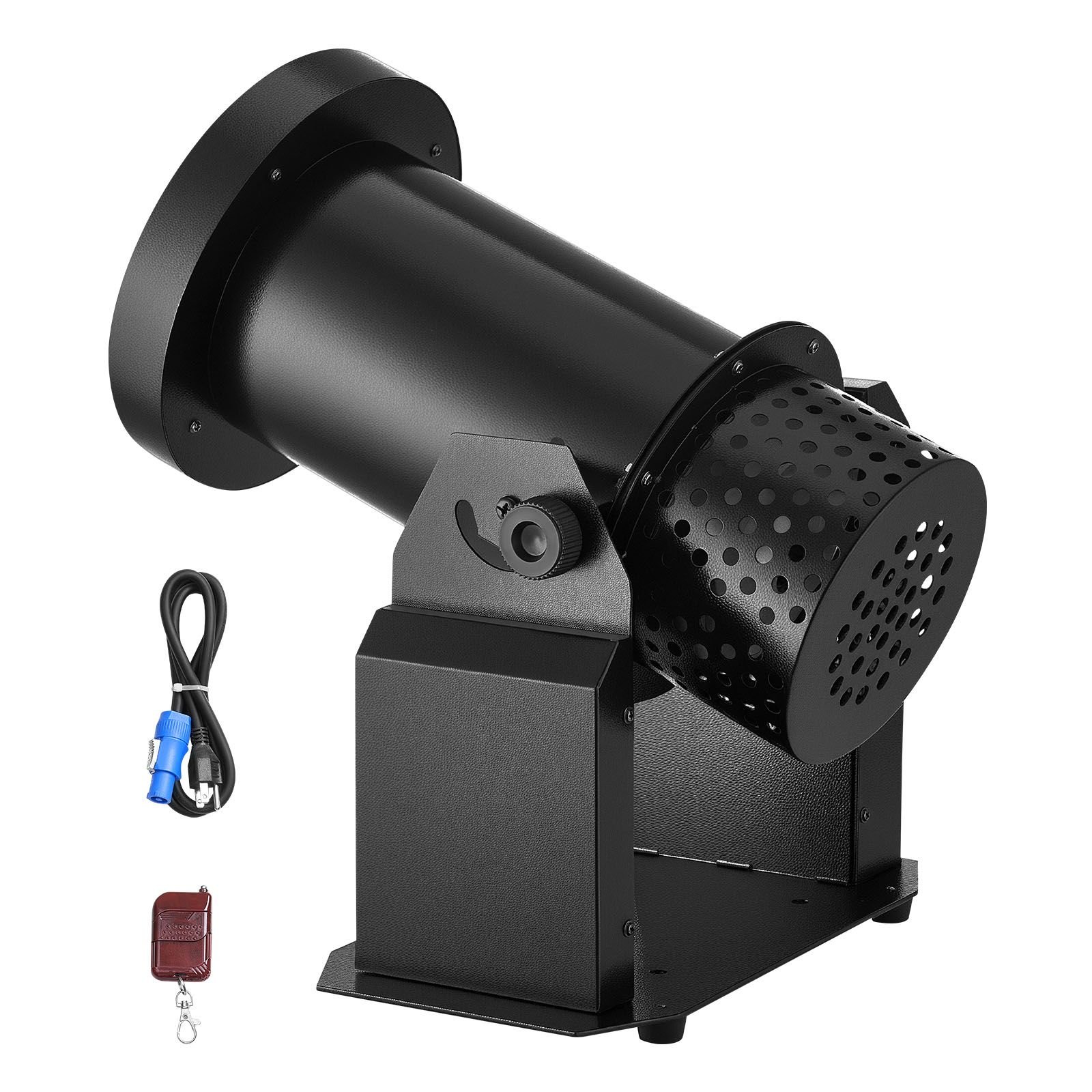 electric confetti machine with led lights, 1500w powerful output confetti cannon launcher, dmx512, manual & remote control, portable confe tti shooter for wedding christmas event show stage