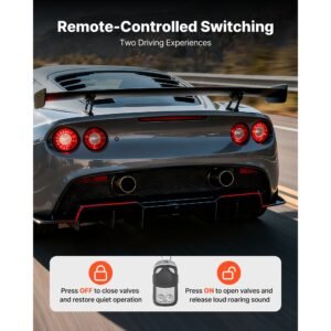 electric exhaust cutout, 2.5 inch 2pcs universal stainless steel exhaust valve kit with one controller remote kit, cut out valve, y pipe, remote control, fits trucks, sedans, sports cars, suvs