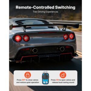 electric exhaust cutout, 2.5 inch universal stainless steel exhaust valve kit with one controller remote kit, cut out valve, y pipe, remote control & box, fits trucks, sedans, sports cars, suvs