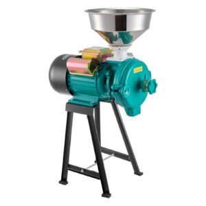 Electric Grain Mill Grinder, 110 lbs/H Commercial Spice Grinders, 1500W Cast Iron Pulverizer Powder Machine with Non-Slip Rubber Feet, for Dry Grains, Spices, Cereals, Coffee, Corn & Pepper