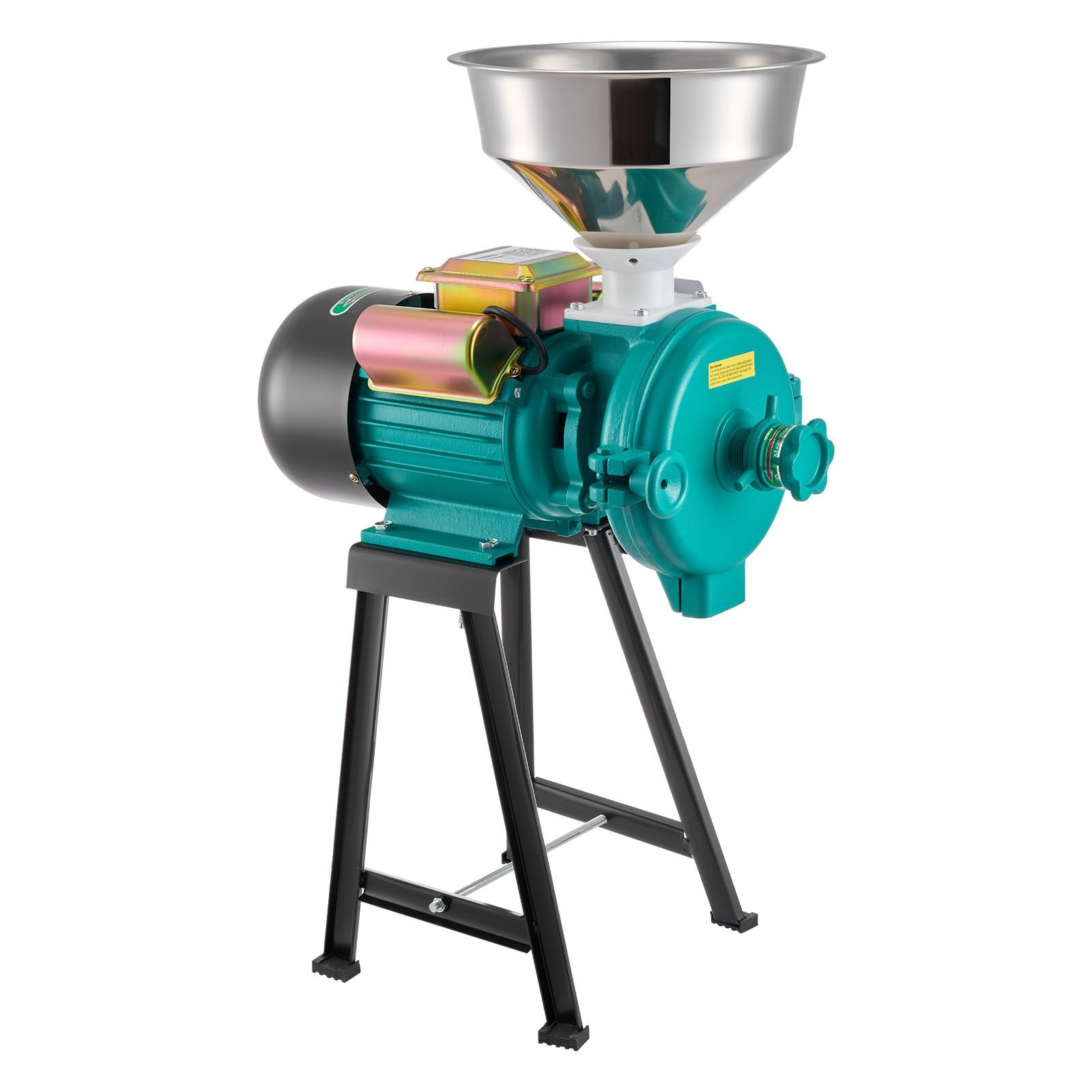 electric grain mill grinder, 110 lbs/h commercial spice grinders, 1500w cast iron pulverizer powder machine with non slip rubber feet, for dry grains, spices, cereals, coffee, corn & pepper