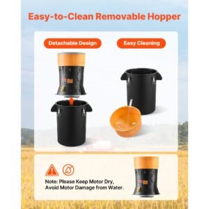 electric grain mill grinder, 600w high power commercial spice grinder, 14 gal pulverizer powder machine with galvanized sharp blades, for dry grains, spices, cereals, coffee, corn & pepper