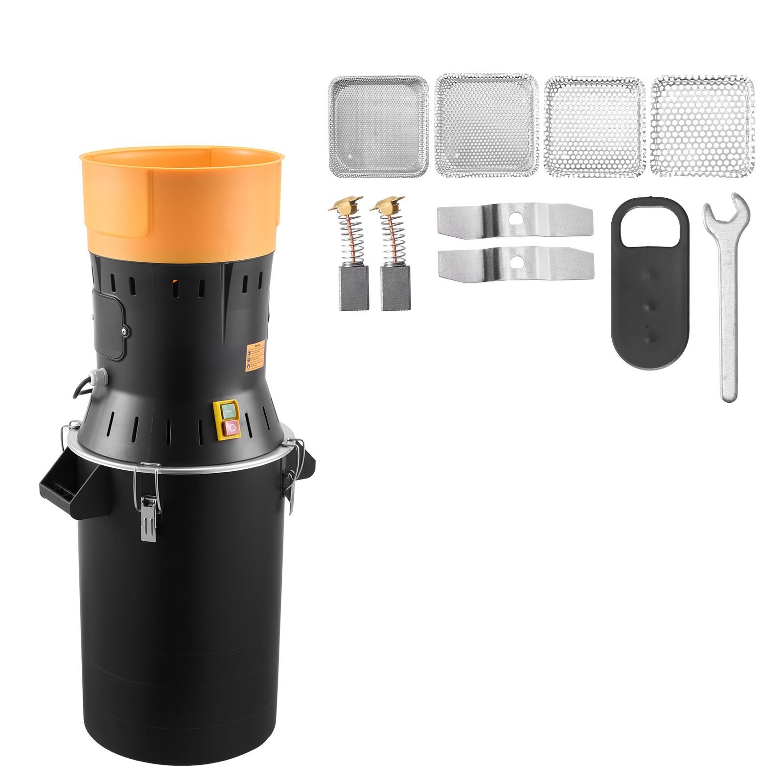 electric grain mill grinder, 600w high power commercial spice grinder, 6.6 gal pulverizer powder machine with galvanized sharp blades, for dry grains, spices, cereals, coffee, corn & pepper
