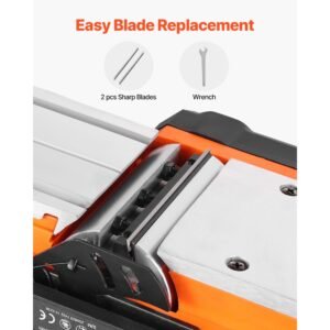 electric hand planer, 3 1/4 inch cut width, 7 amp 14500 rpm corded power handheld planer for wood, with adjustable cut depth, 2 blades, for woodworking wood chamfer diy smooth finish carpentry