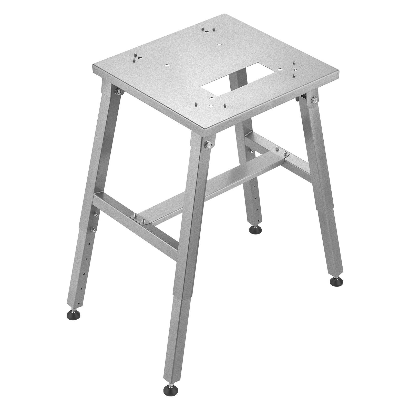electric meat bandsaw stand, floor stand with adjustable height, stable h shaped frame, anti slip foot pads, for our bone saw machine, compatible with models bs 130 & bs 250