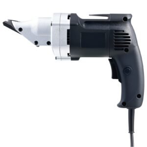 electric metal shear, 4.0 amp corded sheet metal cutter with 360 degree swivel head, variable speed, continuous cutting, clean cut for 18ga galvanized steel, 20 ga stainless steel, 2500 spm