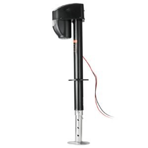 Electric Trailer Jack, 5000 lbs, Heavy Duty RV Electric Power Tongue Jack with 2 Way Connector, Remote Control, Crank Handle & Weatherproof Jack Cover, 10"-28.3" Lift, for Trailers & Campers