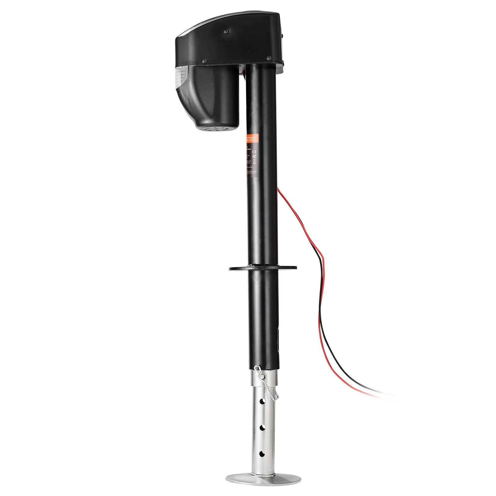 electric trailer jack, 5000 lbs, heavy duty rv electric power tongue jack with 2 way connector, remote control, crank handle & weatherproof jack cover, 10" 28.3" lift, for trailers & campers