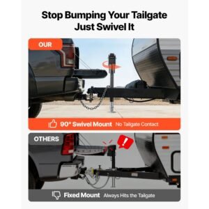 electric trailer jack, 7500 lbs capacity, electric power tongue jack with waterproof protective cover & led light for travel trailer, camper, rv, 9.84 27.84 in lift, 12v dc with wiring, black