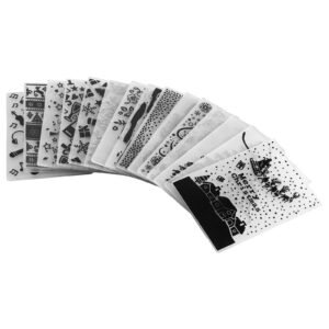 Embossing Folders, 15 Pieces, 4.13 x 5.83 in, Background Embossed Plates for Die Cutting and Embossing Machine, PP Plastic Embossed Stencil Template for Scrapbooking and Card Making
