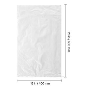 empty sandbags, 100 packs 16 x 26 in, heavy duty sand bags sacks with ties, 50lb capacity woven polypropylene sandbags, tear resistant & uv resistant sand bags for flood protection barrier