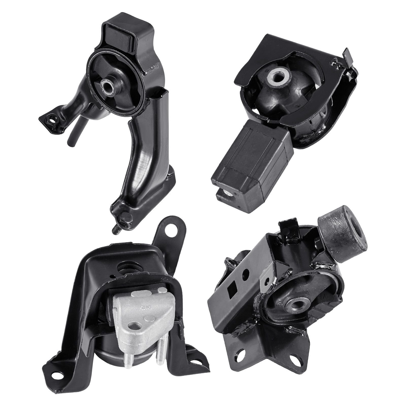 engine and transmission motor mount kit replacement, set of 4, compatible with 2003–2008 toyota corolla 1.8l l4, replace oe# a4220, a4219, a4218, a4221, secure support