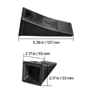 excavator bucket teeth with pins, 4 pack x156l bucket tooth set for smooth & efficient excavation, heavy duty 5.3 in long digging buckets teeth replacement for skid steer & mini excavator