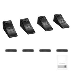 Excavator Bucket Teeth with Pins, 4 Pack X156L Bucket Tooth Set for Smooth & Efficient Excavation, Heavy Duty 5.3 in Long Digging Buckets Teeth Replacement for Skid Steer & Mini Excavator