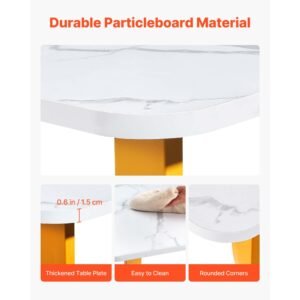 executive desk, 63" w x 31.5" d large office desk, modern computer table conference meeting room table, business furniture enlarged desktop for home office, white and gold