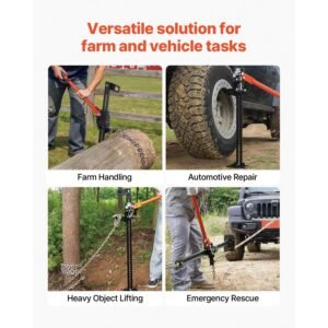 farm jack, 36" utility high lift farm jack, 3.18 ton (7,000 lbs) capacity ratcheting off road utility jacks, heavy duty lift jacks with 5.12" 30.3" lifting range for tractor, truck, suv