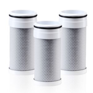 faucet filter replacement, 3 pack water filter cartridge, 5 layer high efficiency filtration, 3 month value and 317 gal lifespan / filter, compatible with models 8807 & 8811 filtration system