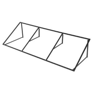 fixed metal awning 104 x 36 in, window awning door canopy, stable triangle steel frame awnings for doors exterior rain, snow & sunlight protection for door entrance, windows, porches, balconies