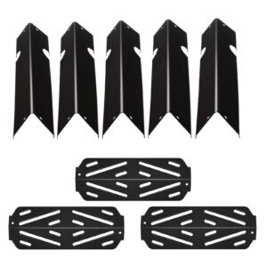 Flavorizer Bars and Heat Deflectors, 17 in Grill Replacement Part, for Weber Genesis ll 310 315 335 340, E/S 325s, ES/SX 325s, E/S 335, EX/SX/EPX-335 Grills, Porcelain-enameled Steel, 8 Pack