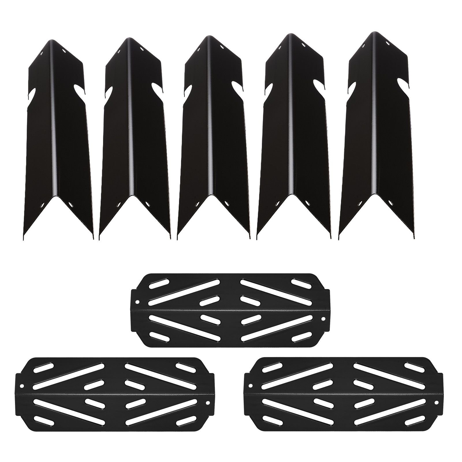 flavorizer bars and heat deflectors, 17 in grill replacement part, for weber genesis ll 310 315 335 340, e/s 325s, es/sx 325s, e/s 335, ex/sx/epx 335 grills, porcelain enameled steel, 8 pack