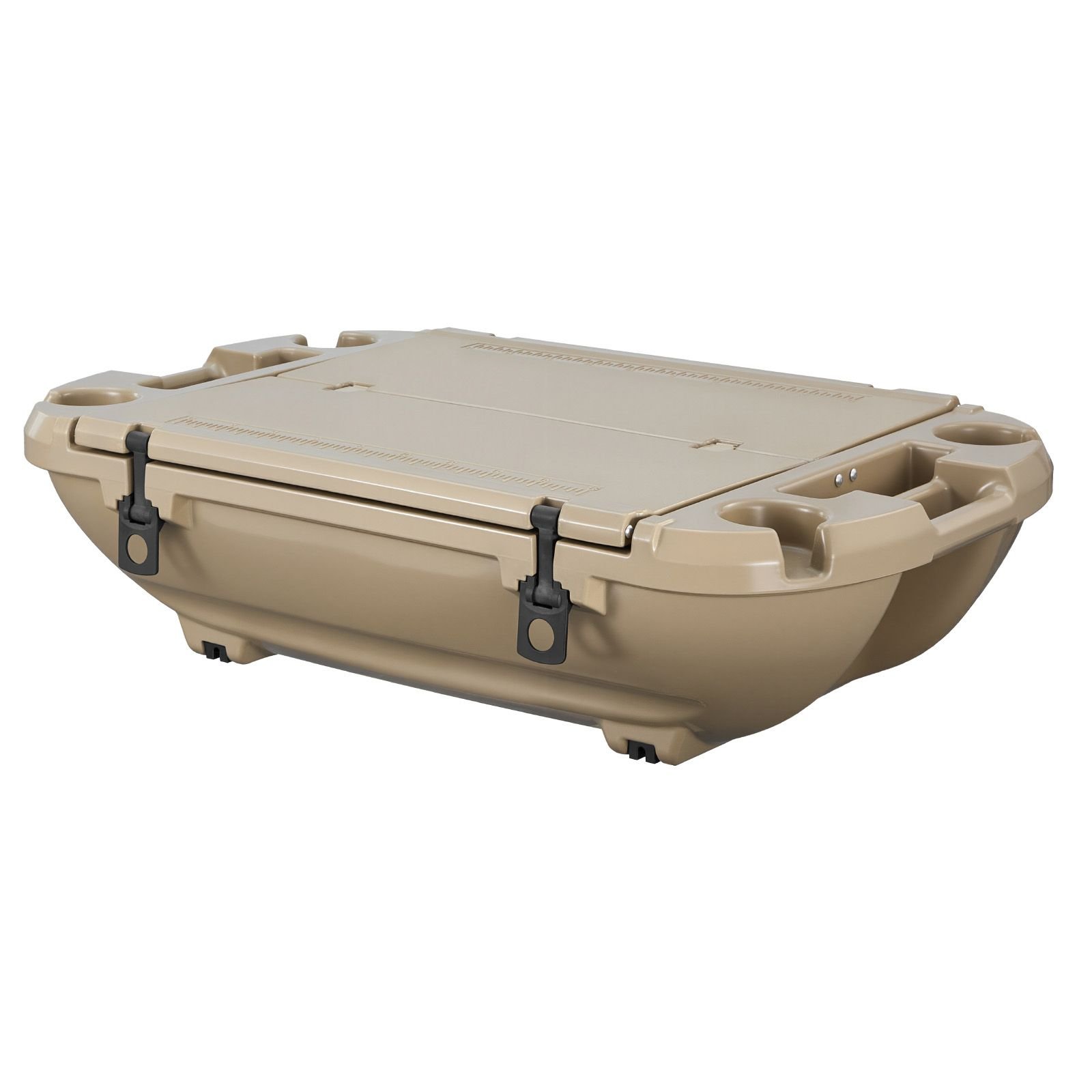 floating cooler, 40 qt floating ice chest with dry storage & tow rope, premium lldpe amphibious drink cooler for water & land, cruise smoothly stable on lake, river, pool, beach, kayak, apricot