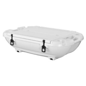 Floating Cooler, 40 QT Floating Ice Chest with Dry Storage & Tow Rope, Premium LLDPE Amphibious Drink Cooler for Water & Land, Cruise Smoothly Stable on Lake, River, Pool, Beach, Kayak, White