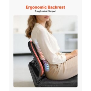 floor chair, 5 adjustable positions folding floor gaming chair with ergonomic back support, sturdy metal frame with recycled foam and linen fabric, multifunctional for reading, relaxing, black